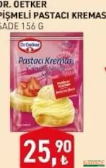 DR. OETKER PİŞMELİ PASTACI KREMASI SADE 156 G fiyat ve kampanya bilgisi